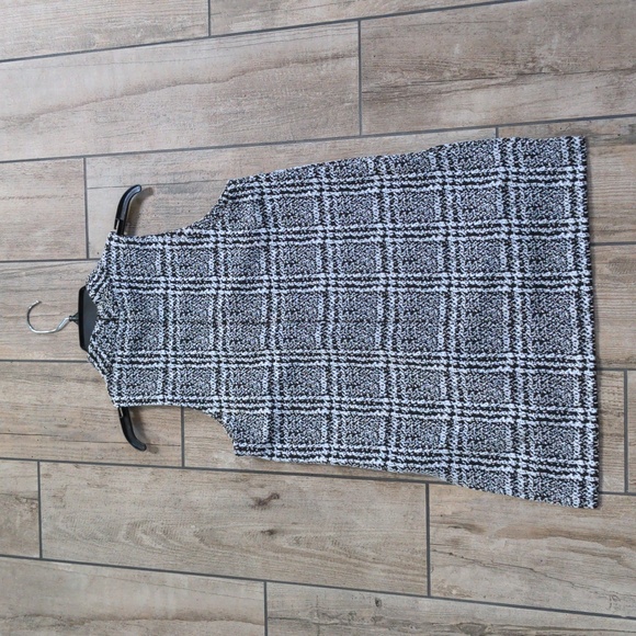 NWT Michael by Michael Kors Sleeveless Mock Neck Plaid Tartan Shirt Blouse - Picture 2 of 6